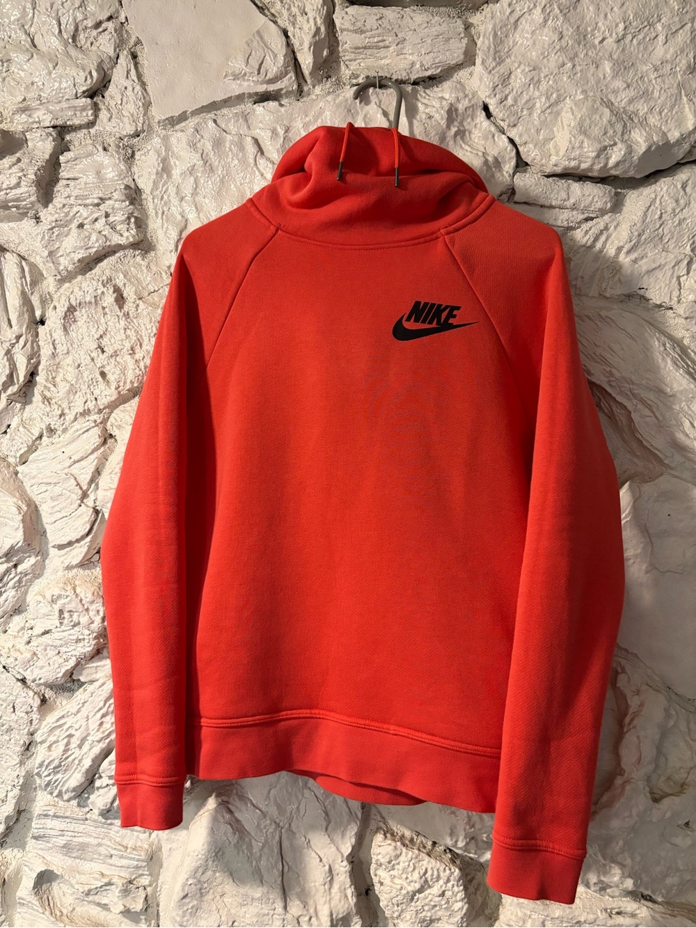 Woman’s Nike Orange-Red Crewneck Funnel Neck Sweater